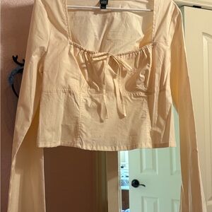 Wild Fable Balletcore Long Sleeve Crop Top